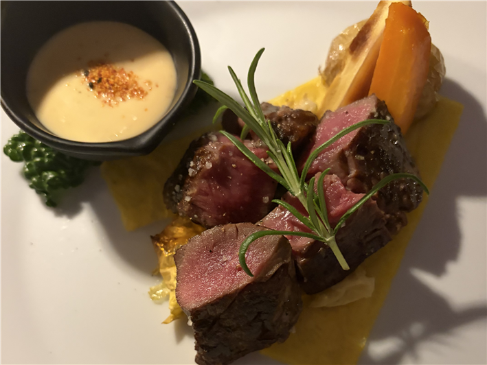 wagyu with vegetables